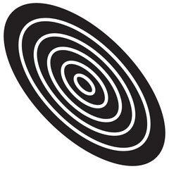 Oval spiral galaxy Geometric Brutalist Shape