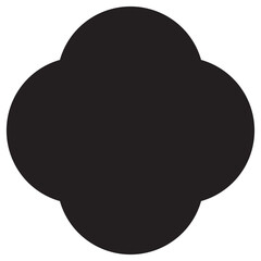 Quatrefoil Geometric Brutalist Shape