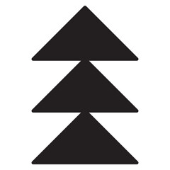 Stacked Triangle Geometric Brutalist Shape