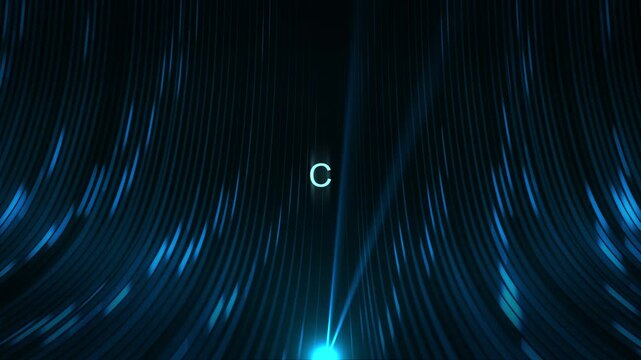 inematic Data Cable Text Technology Concept - C