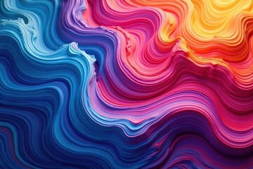 Fototapeta premium Abstract swirling paint textures in vibrant hues, energy, flow