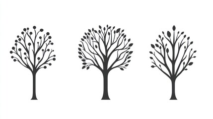 Obraz premium Simple Tree Silhouettes (1)