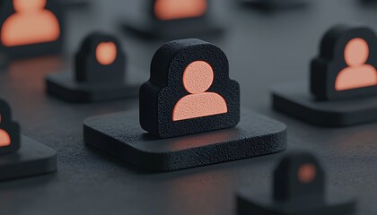 User Icons on Dark Background
