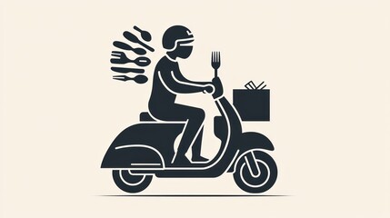Food Delivery Scooter Icon (4)