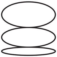 Stacked Ellipse Geometric Brutalist Shape