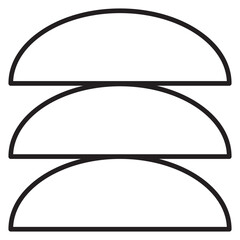 Stacked Dome Geometric Brutalist Shape