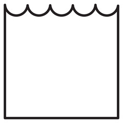 Wavy Top Frame Geometric Brutalist Shape