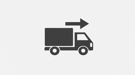 Fototapeta premium Delivery Truck Icon on Light Background (1)