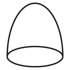 half round Geometric Brutalist Shape