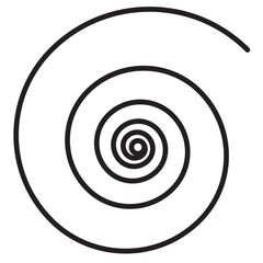 Spiral Shape Geometric Brutalist Shape