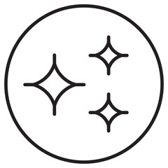 Brutalist geometric stars in a circle