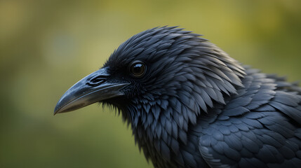 Fototapeta premium Macro Photography: Walking Crow Close-up, Detailed Bird Feet and Feathers