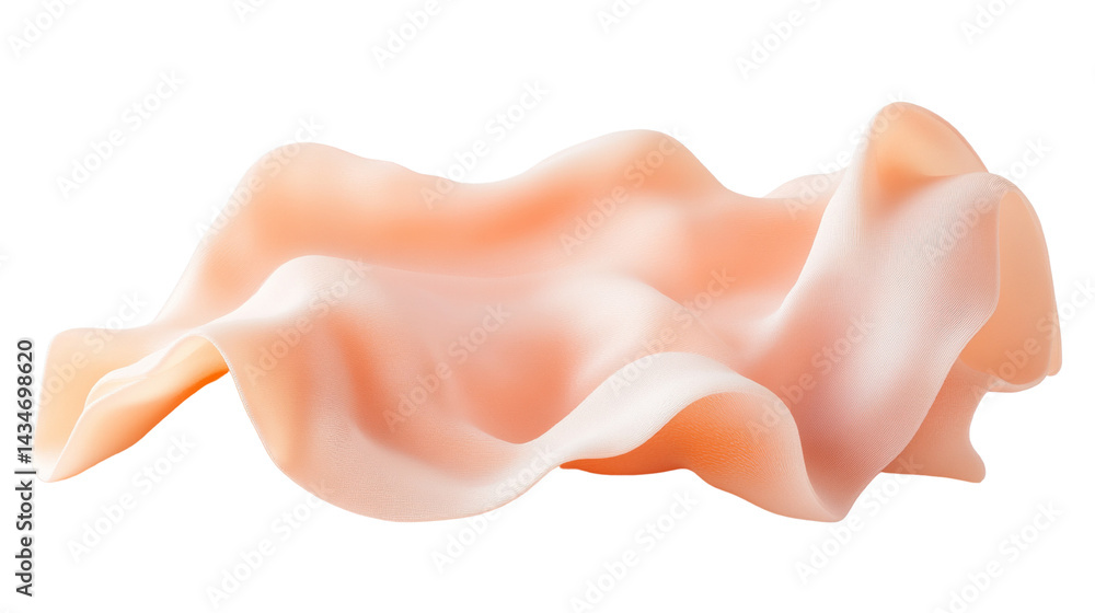 Aufkleber Abstract flowing shape with undulating curves and smooth gradients on transparent display