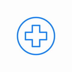 medical plus icon sign vector