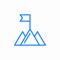 mountain flag icon sign vector