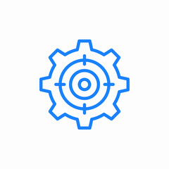 settings target icon sign vector