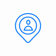 user location icon sign vector