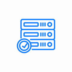 verified server icon sign vector