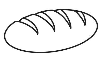 丸いフランスパンのイラスト素材