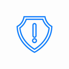 warning shield icon sign vector
