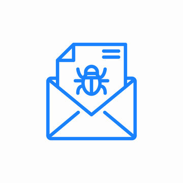 virus mail icon sign vector