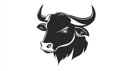 Bull Head Silhouette Design (4)