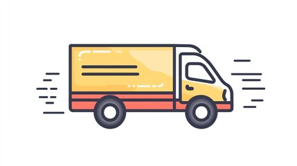Fast Delivery Truck Illustration