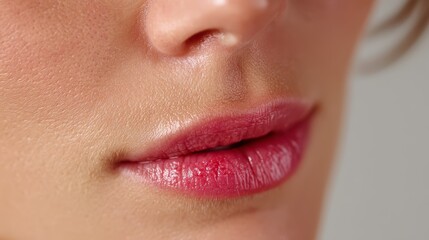 Fototapeta premium Close-Up of Lips Showing Symptoms of Skin Condition or Virus Infection