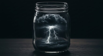 Storm in a Jar: A Captivating Visual Metaphor 