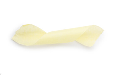 Strip of masking tape isolated on white, top view