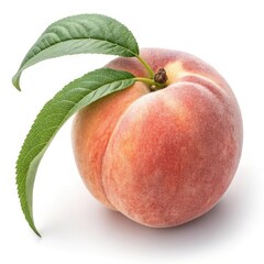 peach with leaves