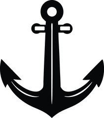 ancient anchor vector icon.