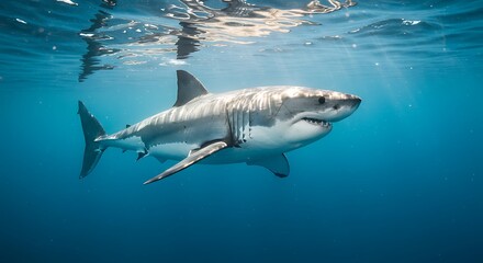 Fototapeta premium Shark Swimming Underwater