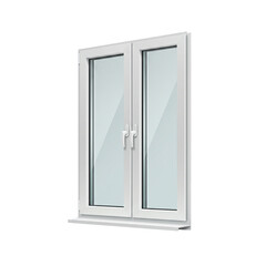White PVC window vector isolated on white background 
