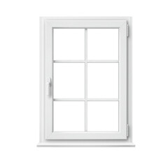 White PVC window vector isolated on white background 