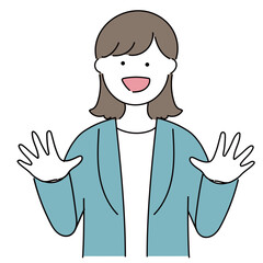 スーツ姿の女性_学校・習い事「大丈夫」