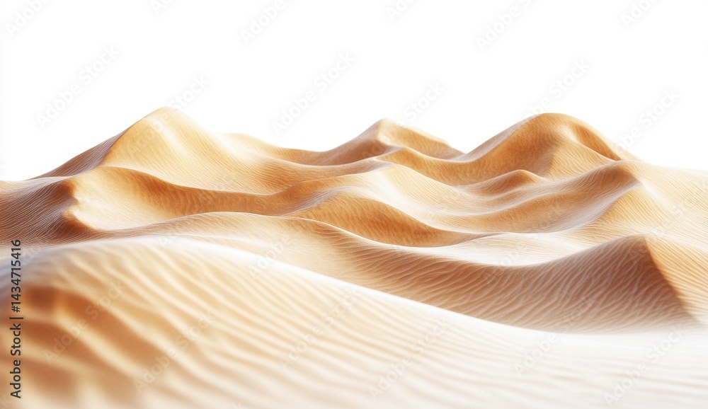 Poster pixelated sand dunes under bright sunlight in desert abstract wavy geometric pattern with warm tone 