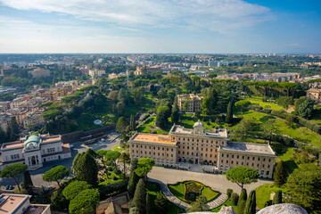 Fototapeta premium The Papal Basilica of Saint Peter in the Vatican, or simply Saint Peter's Basilica, is a church of the Italian High Renaissance located in Vatican City, an independent microstate enclaved within the c