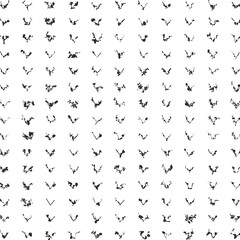 Distorted or noisy checkmark symbols form a background or texture.