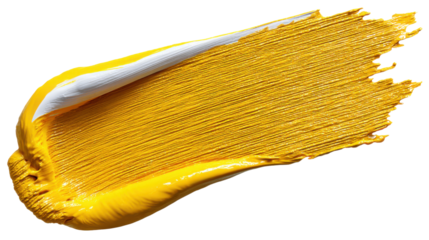yellow paint on a white background