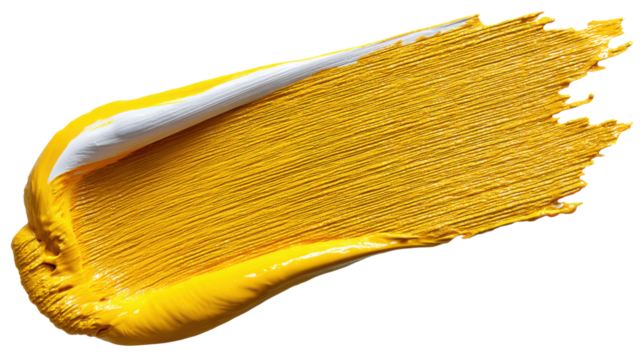 yellow paint on a white background