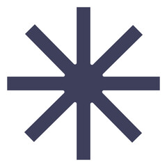 Abstract Asterisk Geometric Brutalist Shape