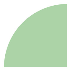 quarter circle outline Geometric Brutalist Shape