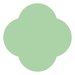 Quatrefoil Geometric Brutalist Shape