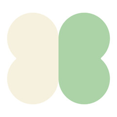 Butterfly Wings Geometric Brutalist Shape 