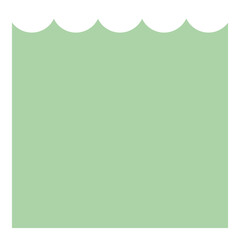 Wavy Top Frame Geometric Brutalist Shape