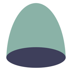 half round Geometric Brutalist Shape