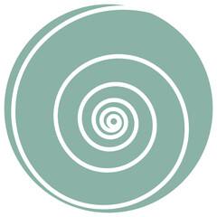 Spiral Shape Geometric Brutalist Shape