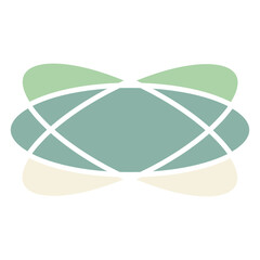 Atomic outline Geometric Brutalist Shape