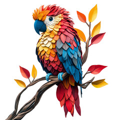 Obraz premium parrot on a tree branch